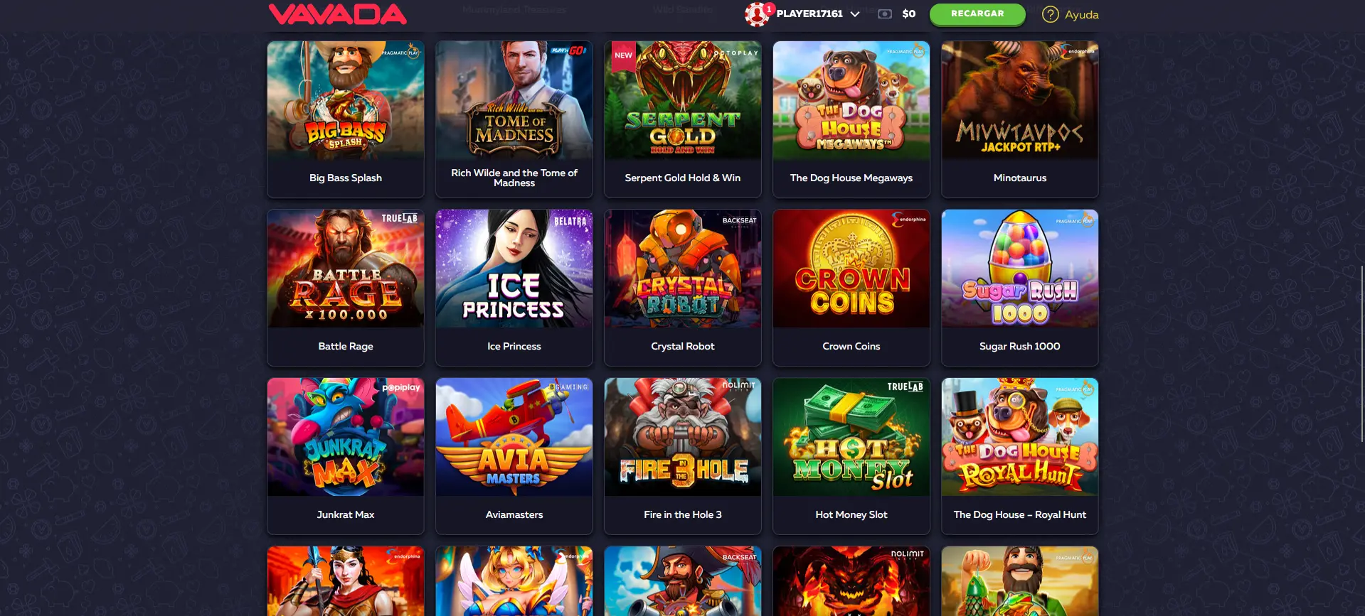 Casino en VAVADA