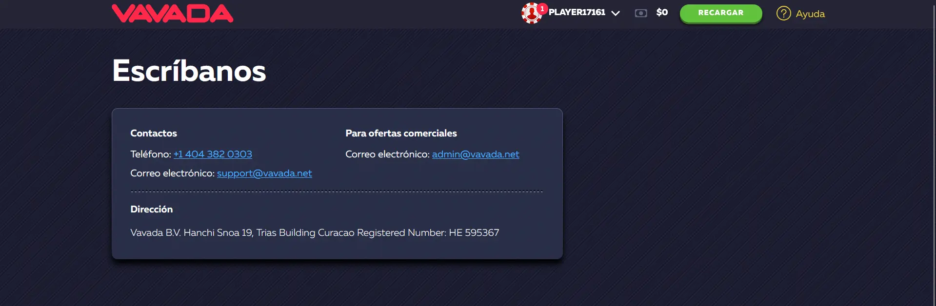 Servicio de Atención al Cliente en VAVADA